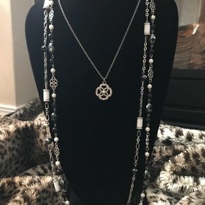 Black/White Layered Necklace
